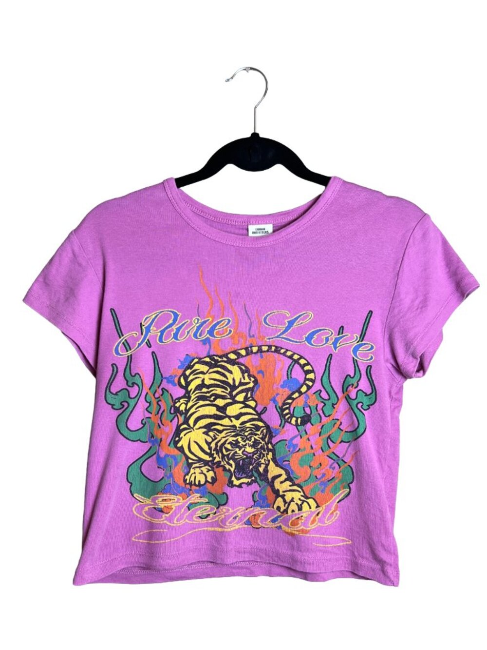 Urban Outfitters Tiger Graphic Tee Pink Y2K Edgy Streetwear Large